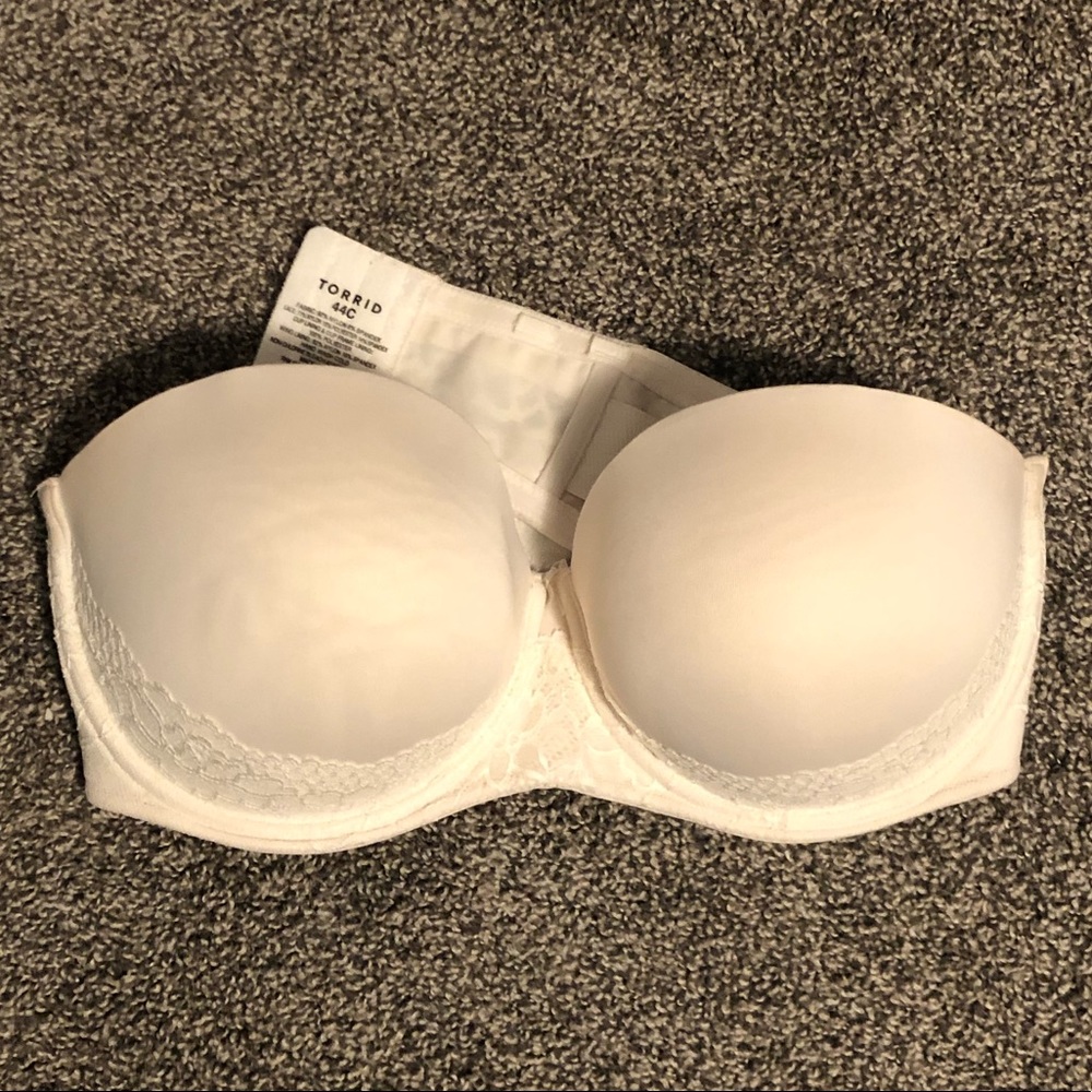 Torrid Strapless Push up Multi way Ivory Bra